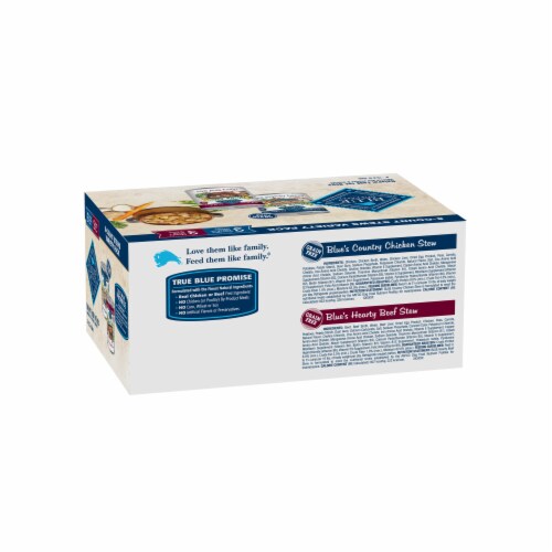 Blue Buffalo Blue's Stew Natural Chicken & Beef Adult Wet Dog Food Variety Pack Perspective: back