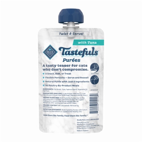 Blue Buffalo™ Tastefuls™ Purees with Tuna Cat Food Perspective: back