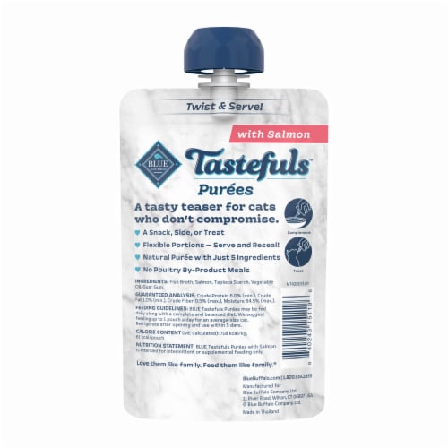 Blue Buffalo™ Tastefuls™ Purees with Salmon Cat Food Perspective: back