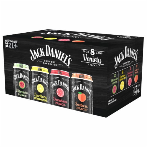 Jack Daniel's Country Cocktails Flavored Hard Beverage Variety Pack Perspective: back