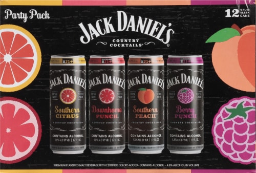 Jack Daniel's Country Cocktails Flavored Hard Beverage Variety Pack Perspective: back