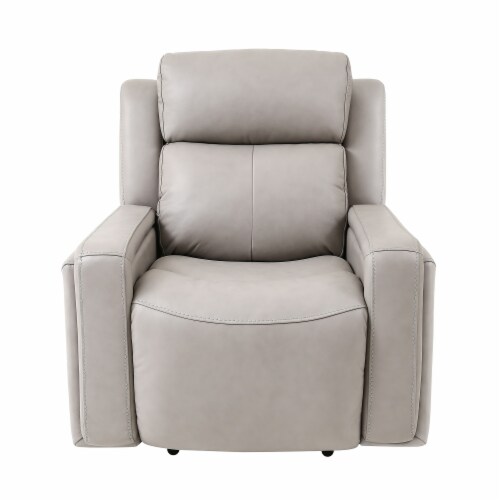 White genuine leather deals recliner