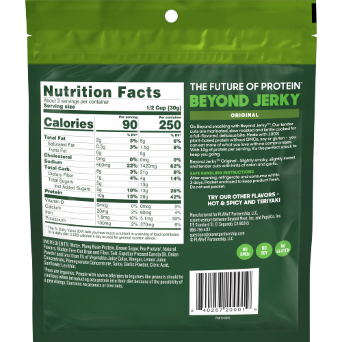 Beyond Meat® Plant-Based Jerky Original Perspective: back