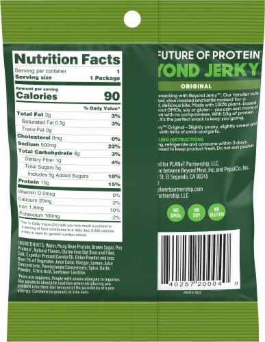 Beyond Meat® Original Plant-Based Jerky Perspective: back