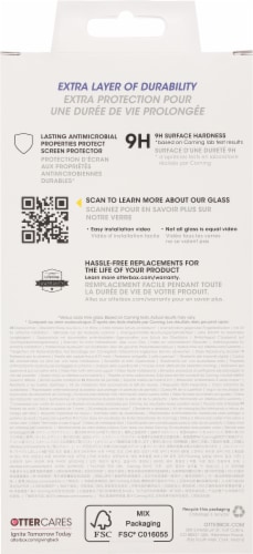 OtterBox Alpha Glass iPhone 14 Antimicrobial Screen Protector Perspective: back