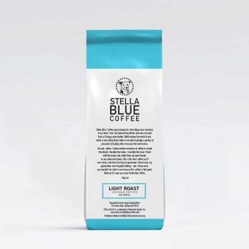 Stella Blue Positive Vibes Light Roast Ground Coffee Perspective: back