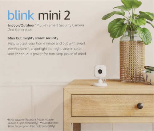 Blink Mini 2 Indoor / Outdoor Plug-In Smart Security Camera Perspective: back