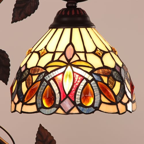 CHLOE Lighting SERENITY Victorian Tiffany-style Dark Bronze 1 Light Table Lamp 8 Perspective: back