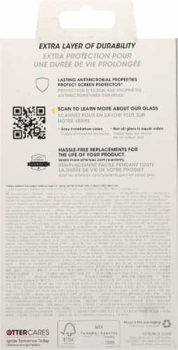 OtterBox Drop + Premium Glass Antimicrobial Screen Protector iPhone 15 Perspective: back