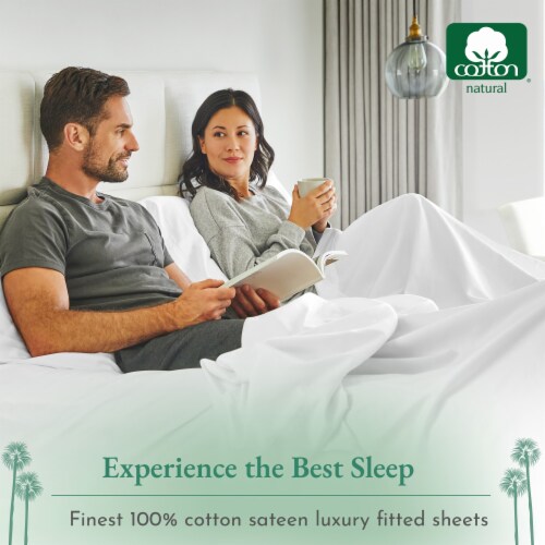 California Design Den Deep Pocket Fitted Sheet Only 600 Thread Count 100 Cotton Full Full Fry s Food Stores