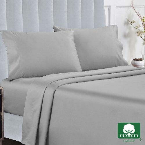 California Design Den 6 Pc Sheet Set with 4 Pillowcases, 400 Thread Count 100% Cotton - Queen Perspective: back