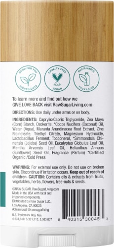 Raw Sugar® Simply Deo Eucalyptus + Fresh Mint Deodorant Stick Perspective: back