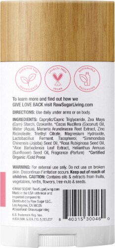 Raw Sugar® Simply Deo Beach Rose + Aloe Deodorant Stick Perspective: back