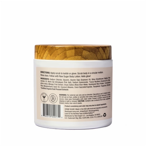 Raw Sugar® Daily Micro Scrub Salt Polish - Raw Coconut + Mango Perspective: back