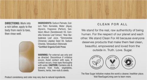Raw Sugar® Eco Bar Soap - Santal + Caffeine Perspective: back