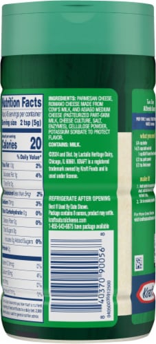Kraft Three Cheese Blend Grated Cheese Perspective: back