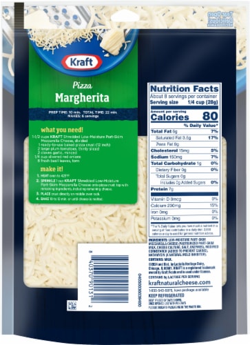 Kraft Mozzarella Shredded Cheese Perspective: back