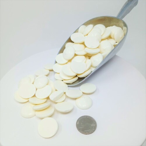 Merckens Coating Wafers Melting Wafers Super White 1 pound Perspective: back