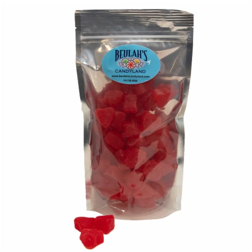 Beulah's Cherry Juju Hearts Bulk Candy Perspective: back