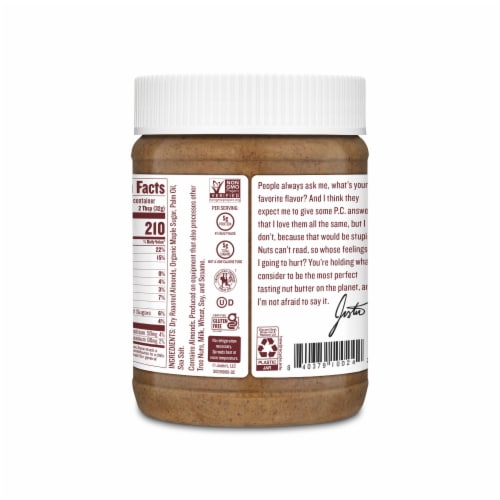 Justin's Maple Almond Butter Jar 12 oz Perspective: back