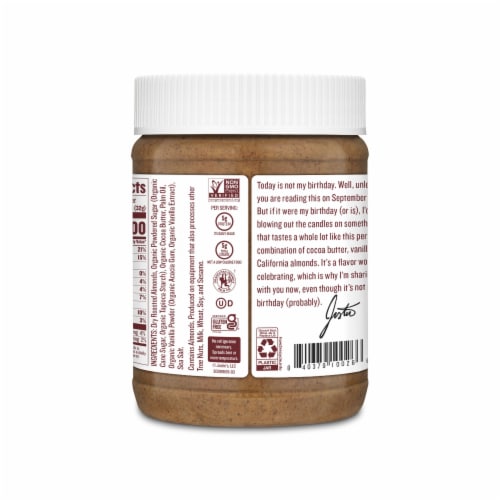 Justin's Vanilla Almond Butter Jar 12 oz Perspective: back