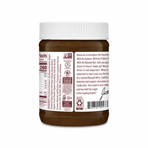Justin's Chocolate Hazelnut & Almond Butter Jar 12 oz Perspective: back