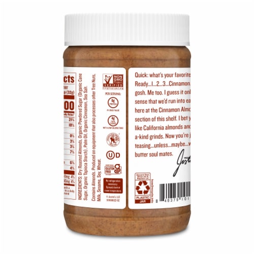 Justin's Cinnamon Almond Butter Jar 16 oz Perspective: back