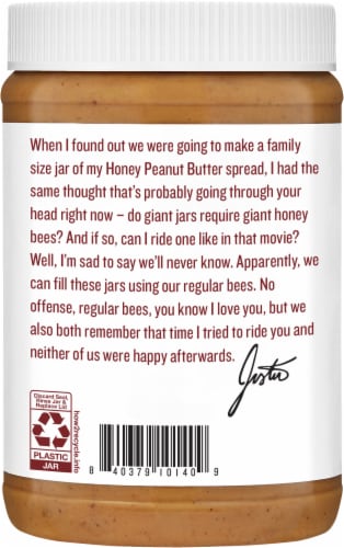 Justin's® Honey Peanut Butter Spread Perspective: back
