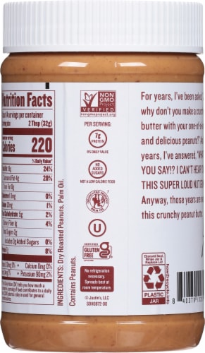 Justin's® Crunchy Classic Peanut Butter Perspective: back