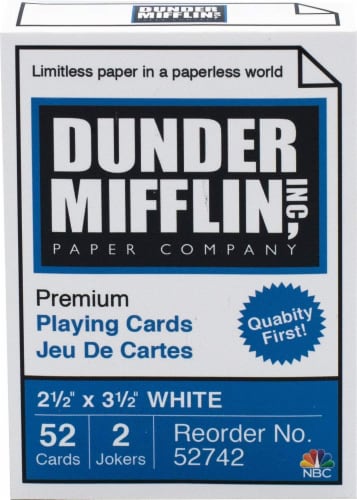 The Office Dunder Mifflin Playing Cards | 52 Card Deck + 2 Jokers Perspective: back