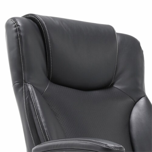Serta Connor Office Chair Black Bonded Leather Perspective: back