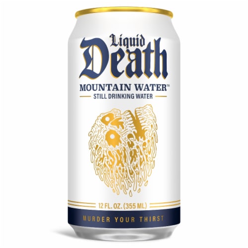 Liquid Death, Still Mountain Water, Real Mountain Source Perspective: back