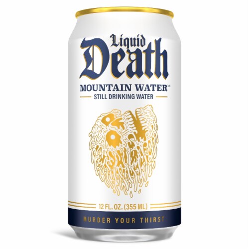 Liquid Death, Still Mountain Water, Real Mountain Source Perspective: back