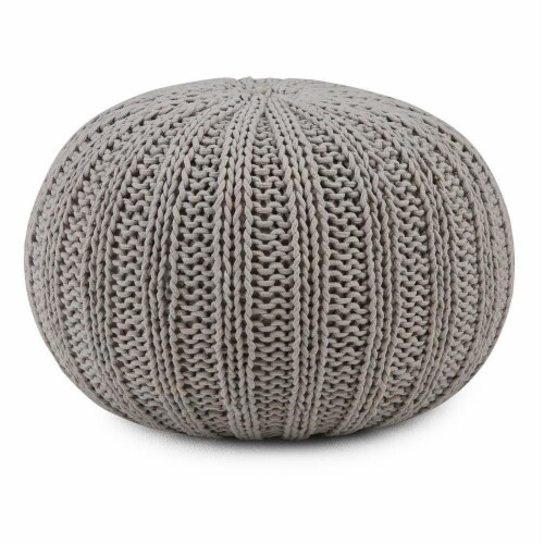 Hand knit pouf discount