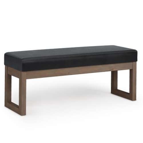 Milltown Large Ottoman Bench in Vegan Leather Tanners Brown Vegan