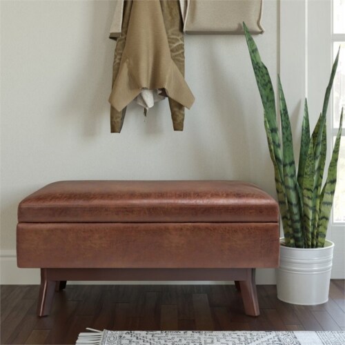 Mid century clearance storage ottoman