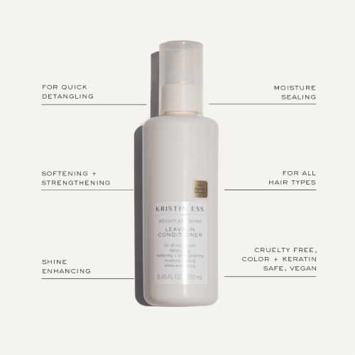 Kristin Ess Weightless Shine Leave In Conditioner Spray For Dry Hair - Moisture Repair + Detangler Perspective: back