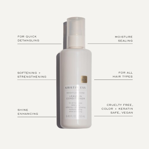 Kristin Ess Weightless Shine Leave In Conditioner Spray For Dry Hair - Moisture Repair + Detangler Perspective: back