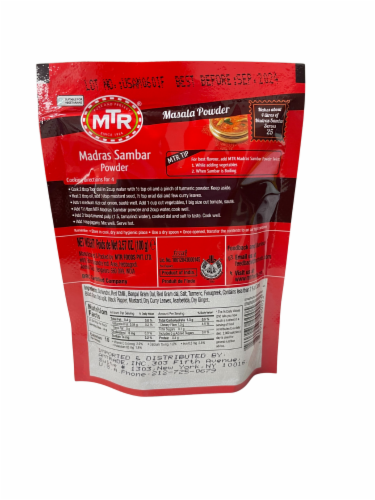 MTR® Madras Sambar Powder Perspective: back