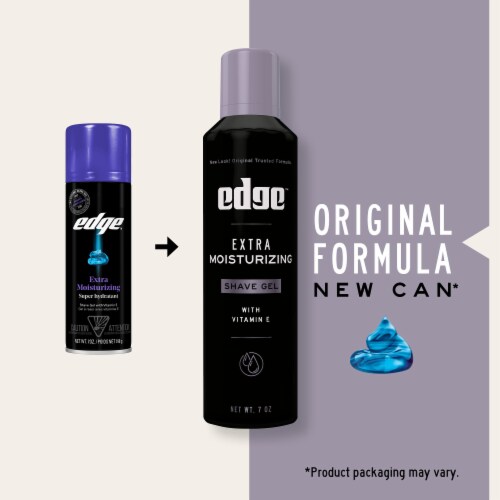 Edge Extra Moisturizing Shave Gel for Men Hydrating Unscented Perspective: back
