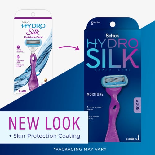 Schick Hydro Silk 5-Blade Razor + 2 Refills for Women Moisturizing with Shea Butter Perspective: back