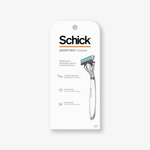 Schick Quattro Titanium 4-Blade Men's Razor and Razor Blade Refills Perspective: back