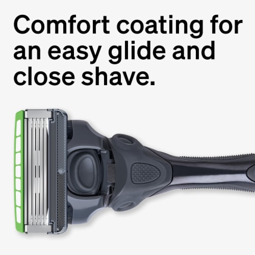 Schick Hydro Sensitive 5-Blade Razor for Men + 3 Refills with Flip-Back Precision Edger Perspective: back