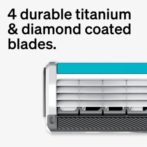 Schick Quattro Titanium 4-Blade Razor for Men with 4 Refills Perspective: back