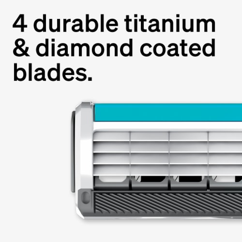 Schick Quattro Titanium 4-Blade Razor Refills for Men Perspective: back