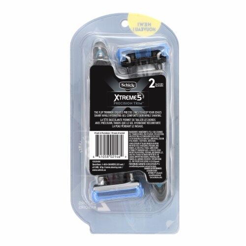 Schick Xtreme5 Precision Trim Razors Perspective: back