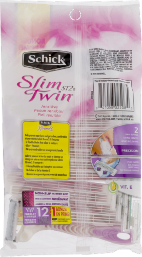 Schick Slim Twin Women's Disposable Razors Perspective: back
