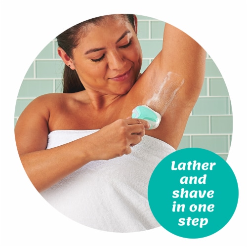 Schick Intuition Sensitive Care 4-Blade Razor + 2 Refills for Women with Natural Aloe Perspective: back