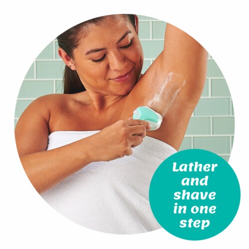 Schick Intuition Sensitive Care With Natural Aloe Women's Four-Blade Razor Kit Perspective: back