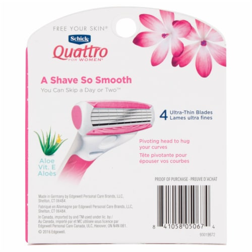 Schick Quattro For Women Value Pack Razor Blade Refills Perspective: back